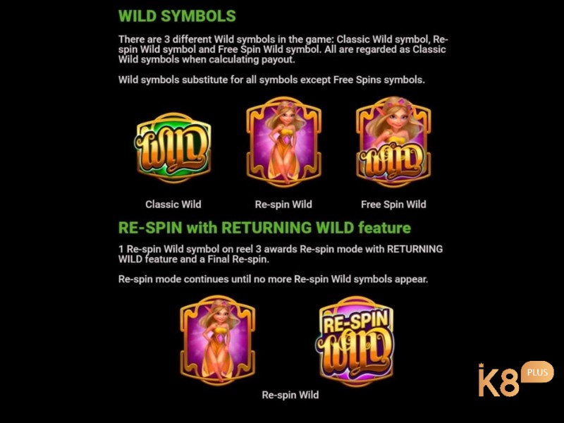 Trò chơi có tổng cộng 3 biểu tượng Wild